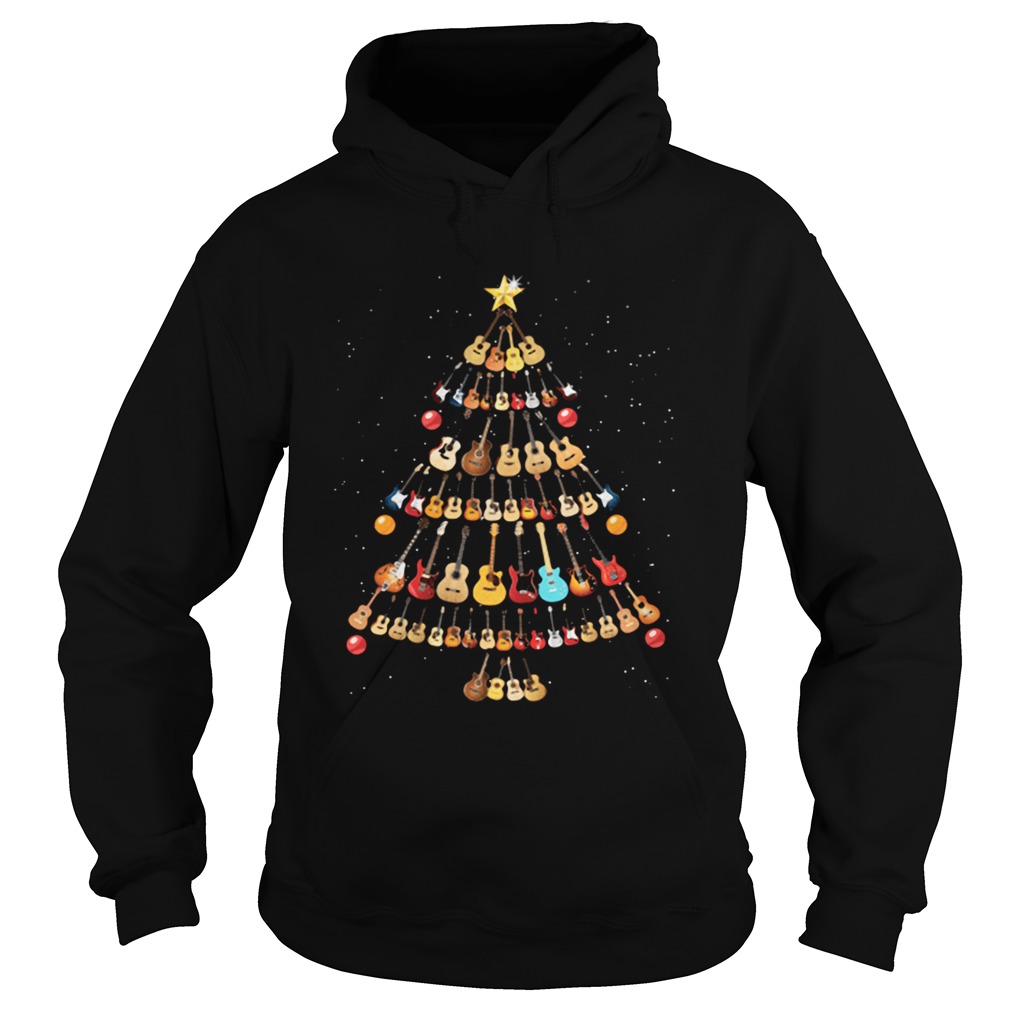 Guitar lovers Christmas tree Hoodie