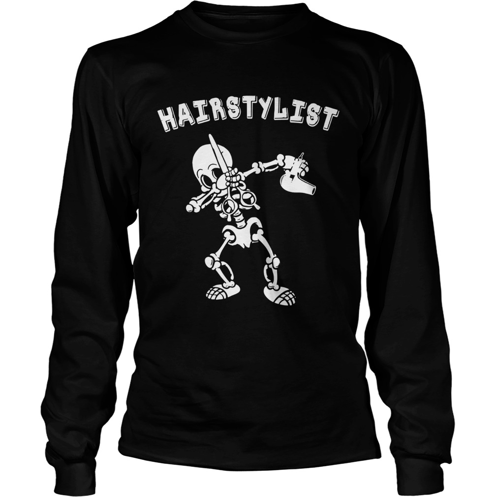 Hairstylist Skeleton dabbing LongSleeve