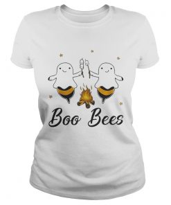 Halloween Camping Fire Ghost Boo Bees Shirt Classic Ladies