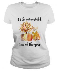 Halloween Chihuahua Its The Most Wonderful Time Of The Year Shirt Classic Ladies