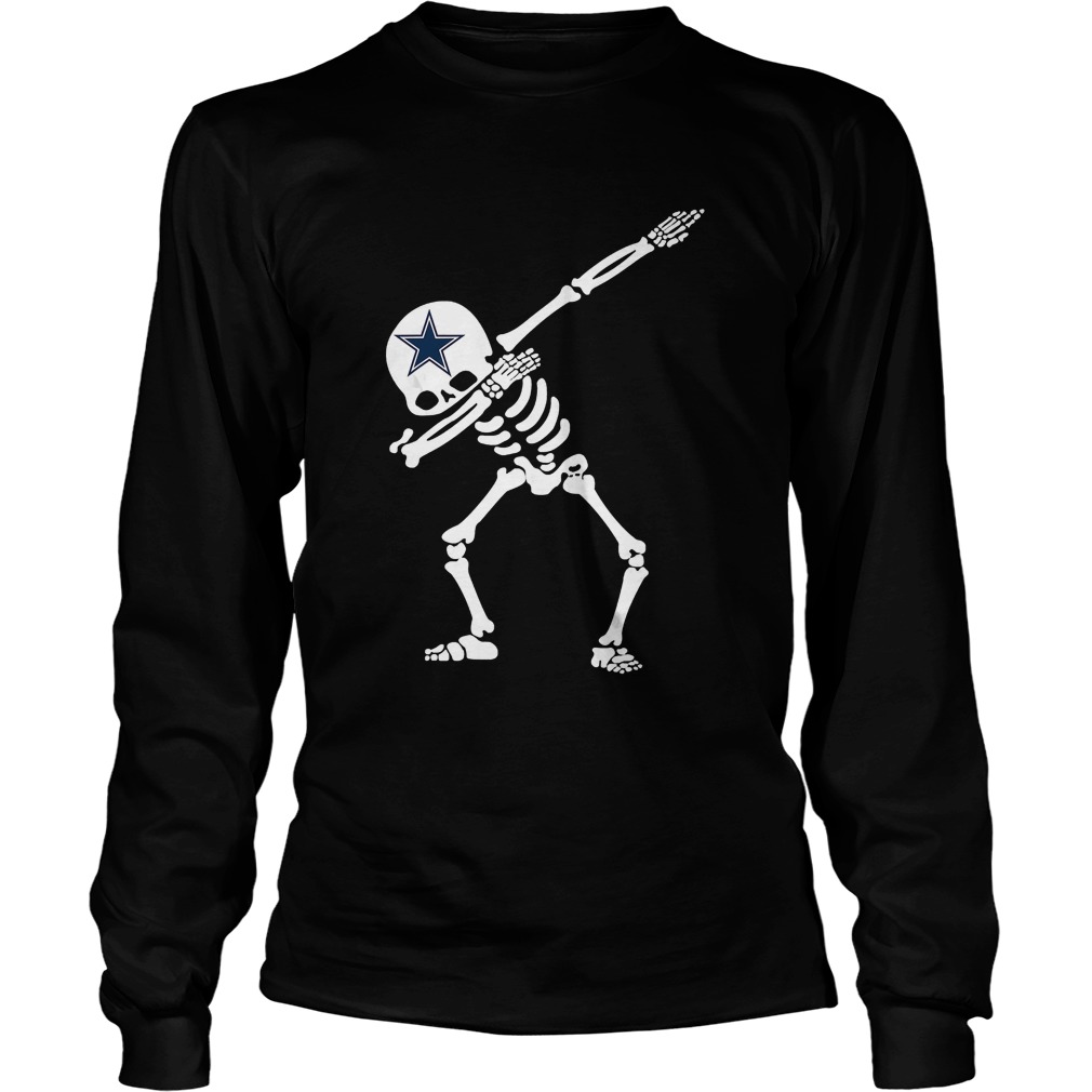 Halloween Dabbing Skeleton Football DallasCowboyShirt LongSleeve