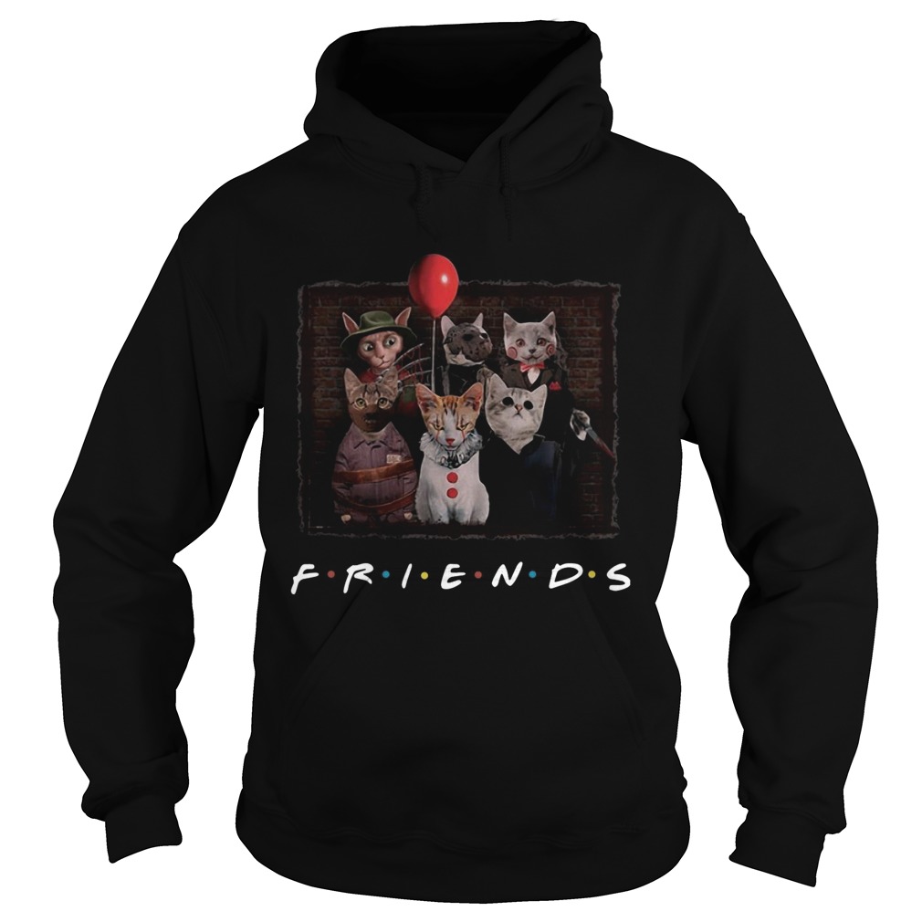 Halloween Friends TV Show cat in horror movie character Hoodie