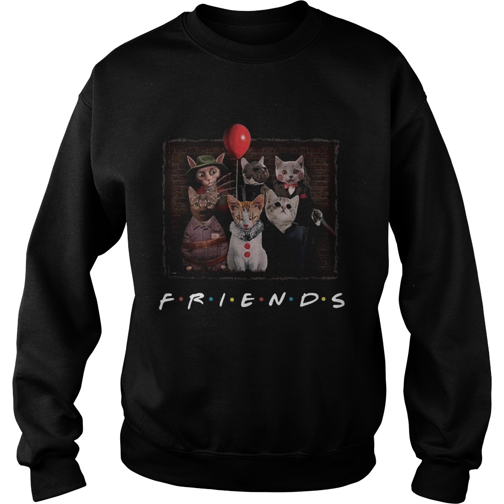 Halloween Friends TV Show cat in horror movie character Sweatshirt