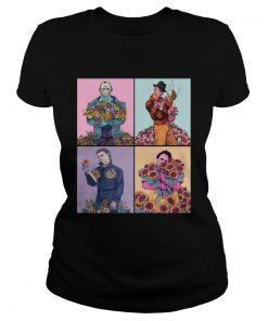 Halloween Horror With Flower Shirt Classic Ladies