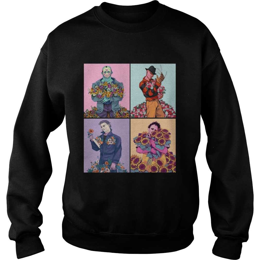 Halloween Horror With Flower Shirt Sweatshirt