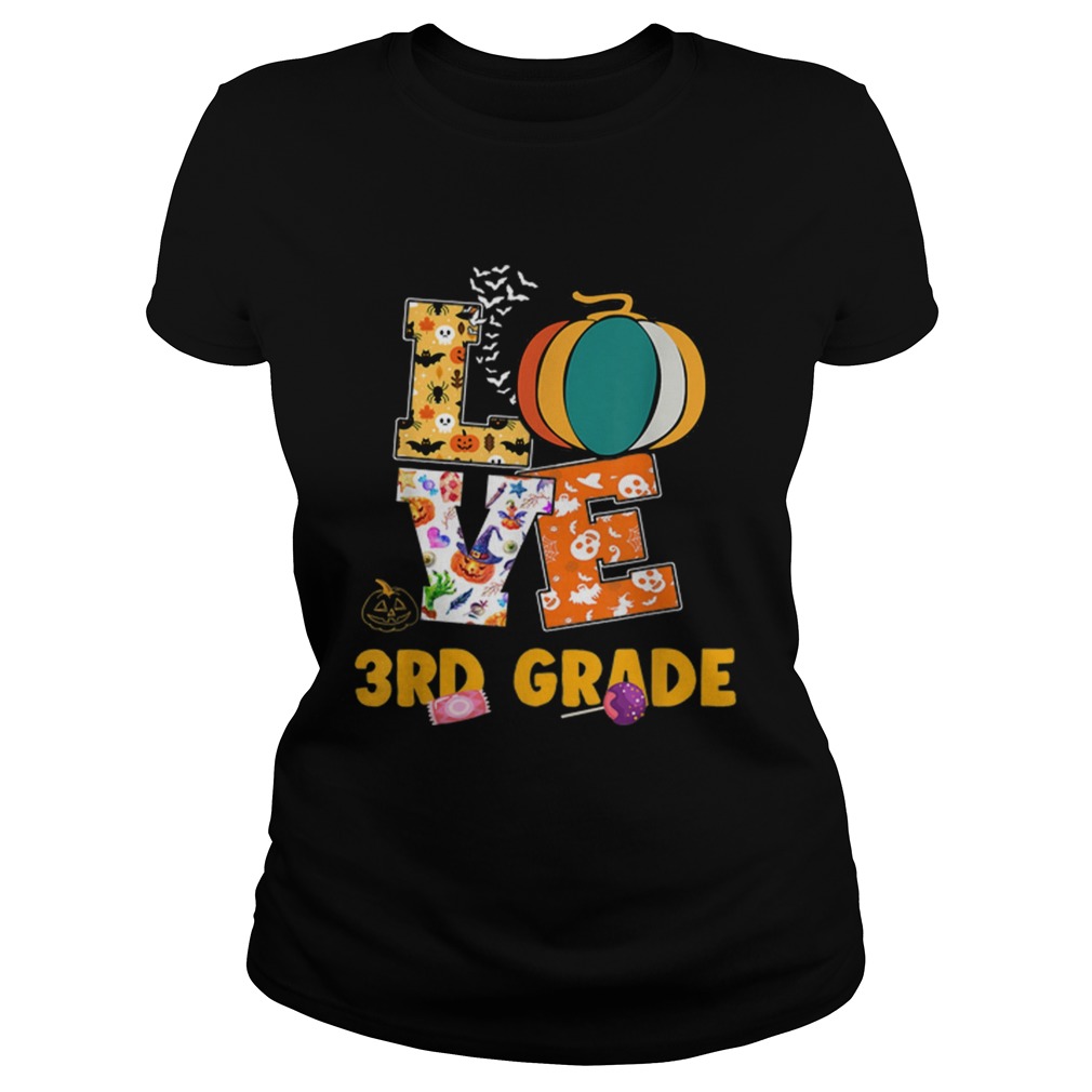 Halloween Love 3rd Grade Teacher Halloween Costume Classic Ladies