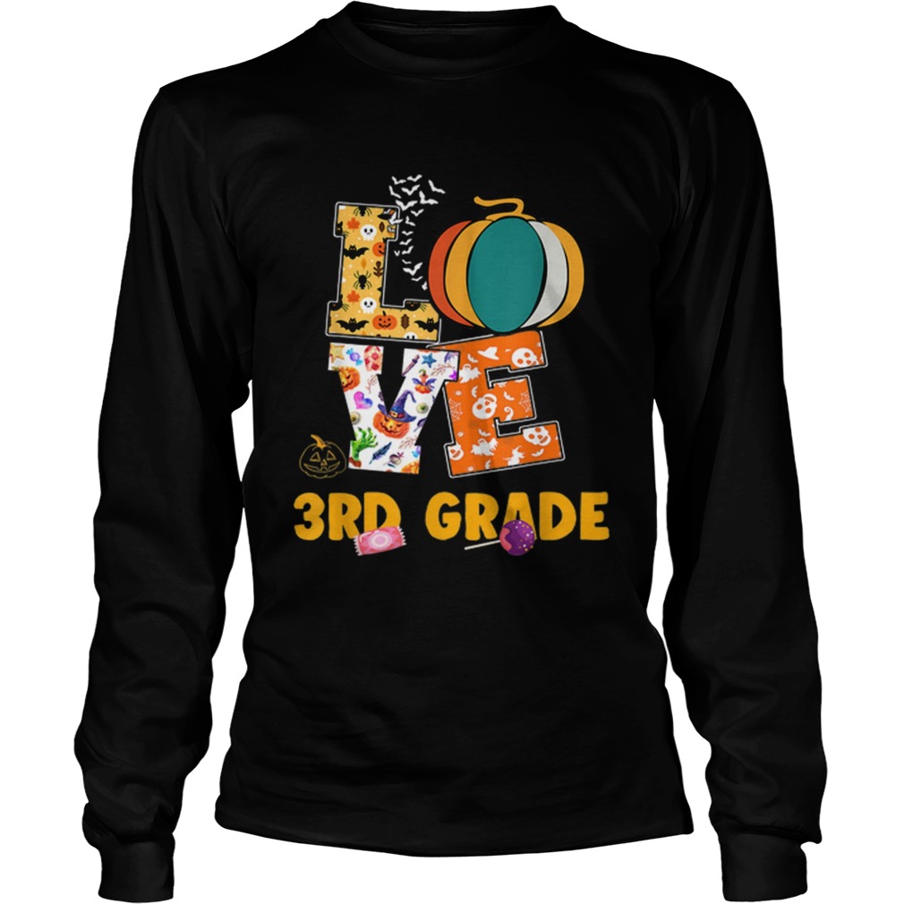 Halloween Love 3rd Grade Teacher Halloween Costume LongSleeve