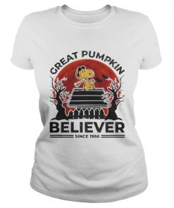 Halloween Snoopy Great Pumpkin Believer Since 1966 Shirt Classic Ladies