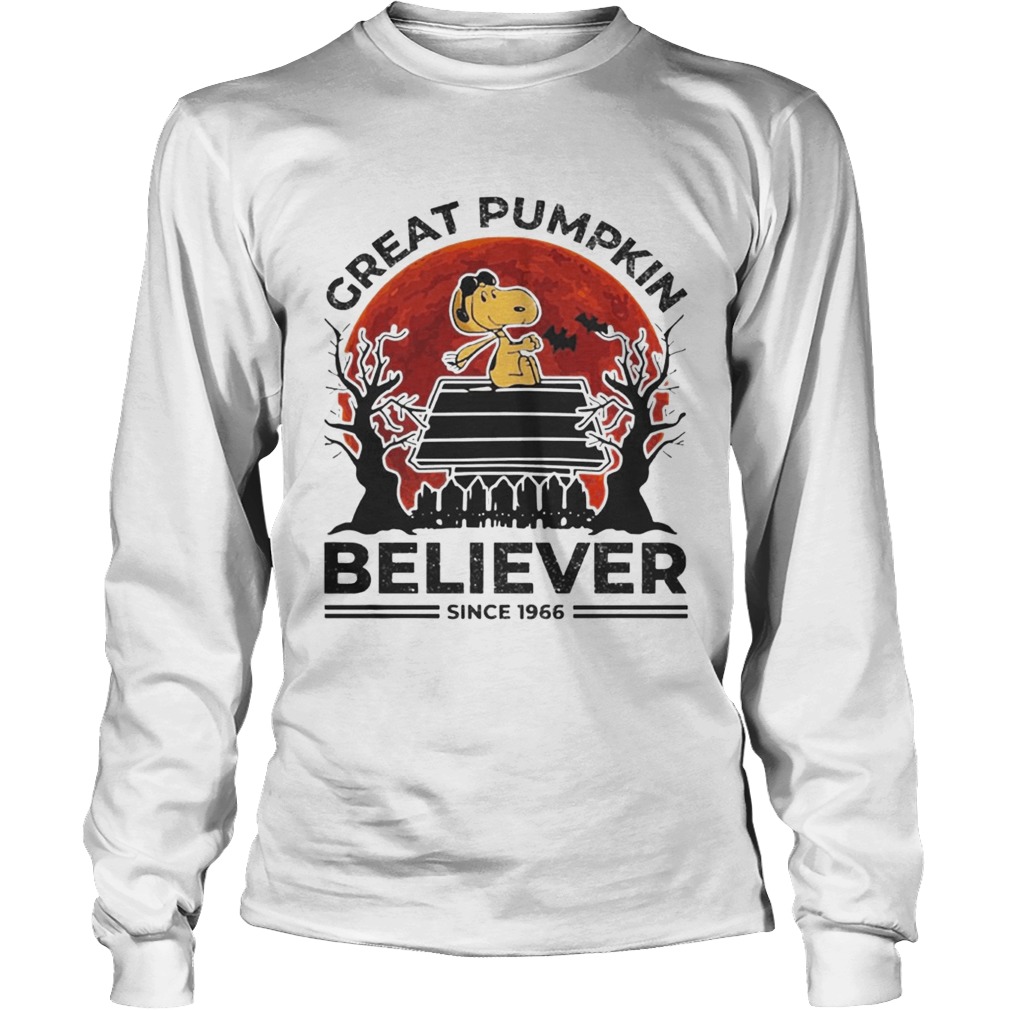 Halloween Snoopy Great Pumpkin Believer Since 1966 Shirt LongSleeve