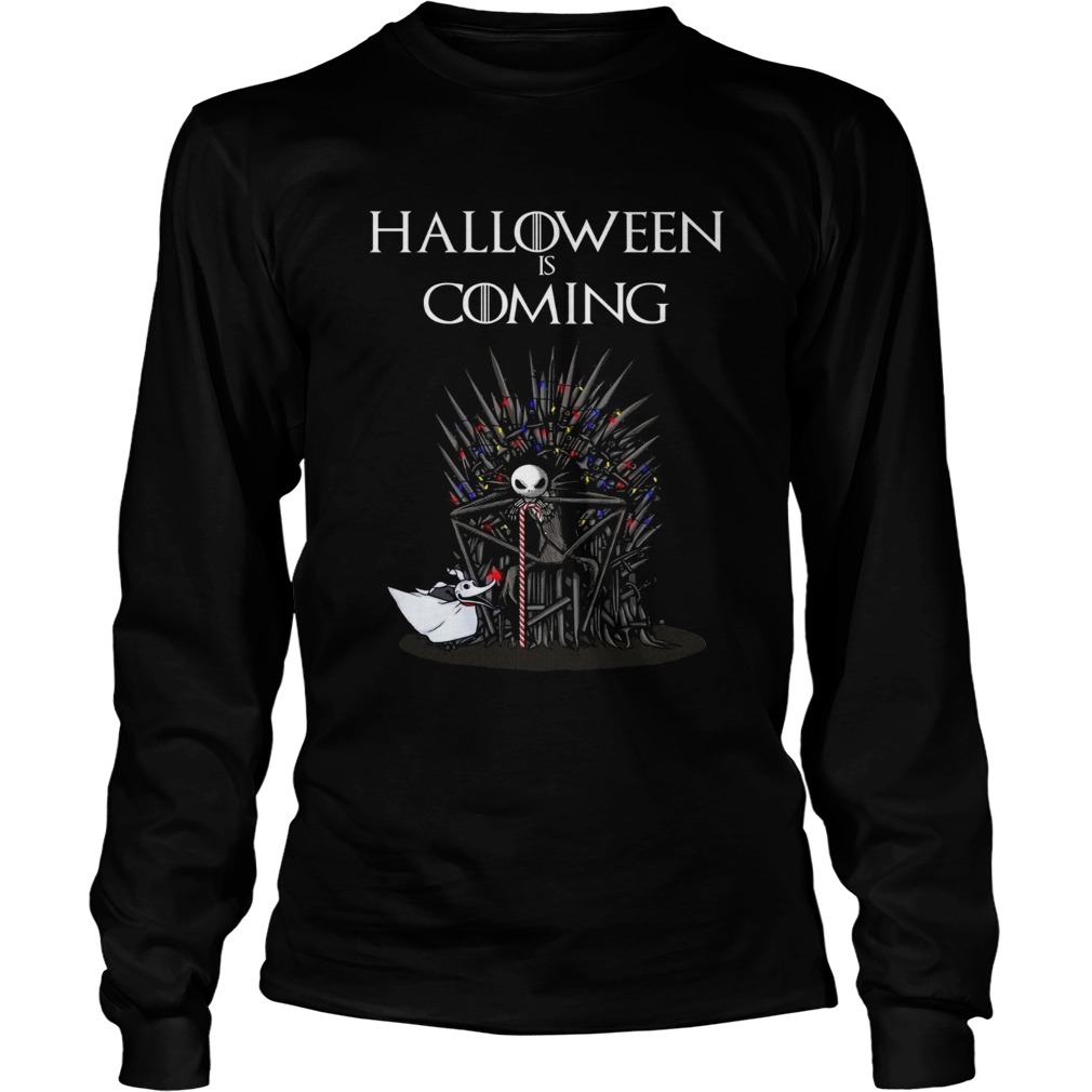 Halloween is coming Jack Skellington Throne LongSleeve