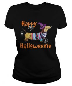 Happy Halloweenie Dachshund Halloween  Classic Ladies