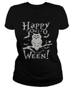 Happy Owlo Ween Funny Owl Halloween Costume  Classic Ladies