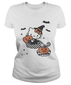 Hello Kitty Trick or Treat Halloween Shirt Classic Ladies