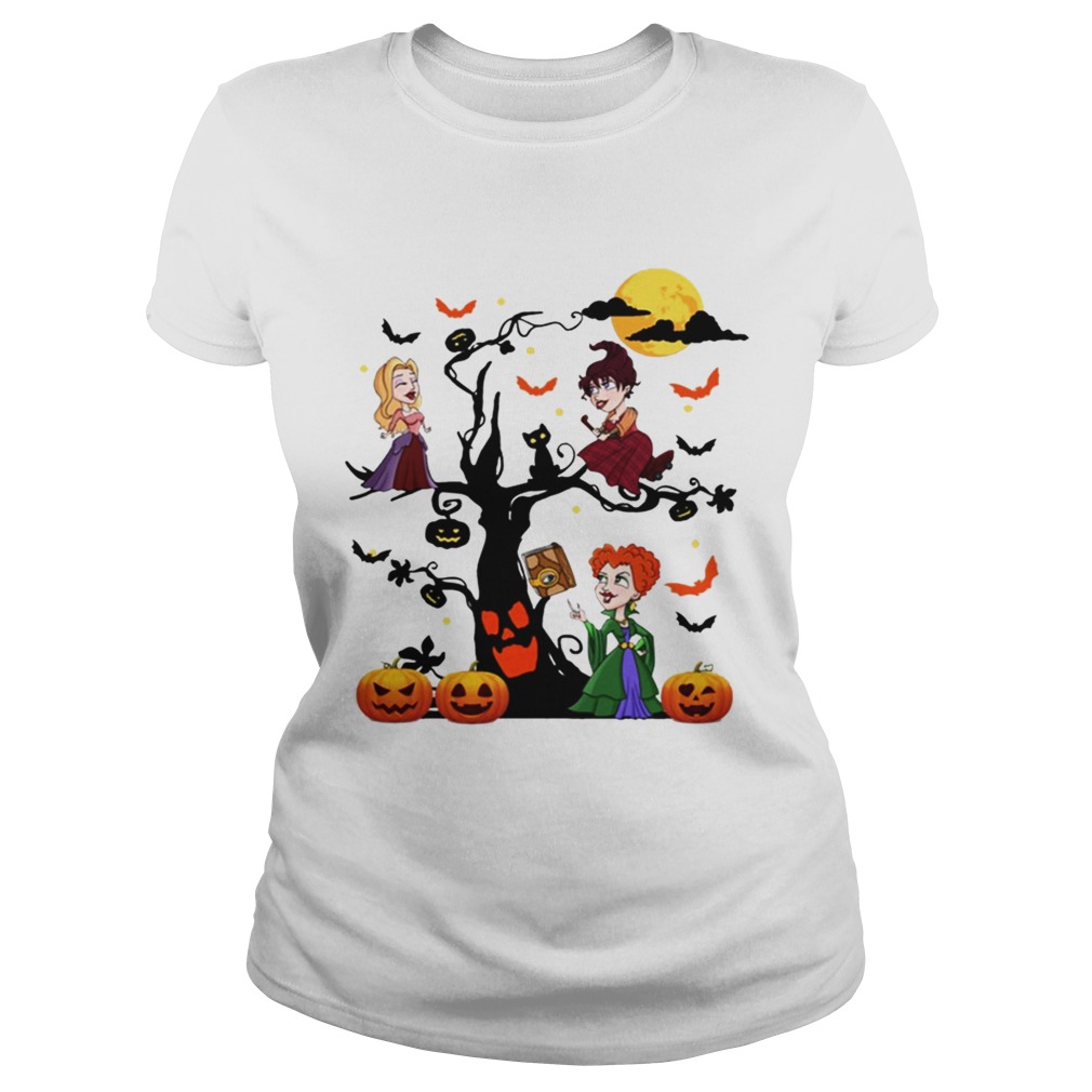 Hocus Tree Three Witches Pocus Shirt Classic Ladies