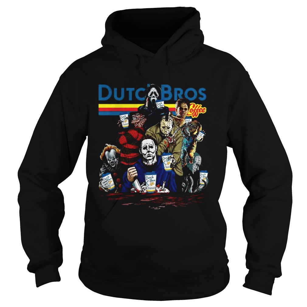 Horror Character movie Dutch Bros coffee Hoodie