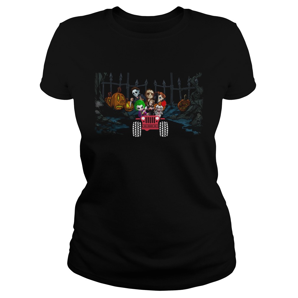 Horror Halloween driving Jeep Classic Ladies