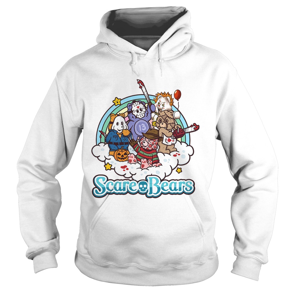 Horror Movie Characters Scare Bears Halloween Hoodie