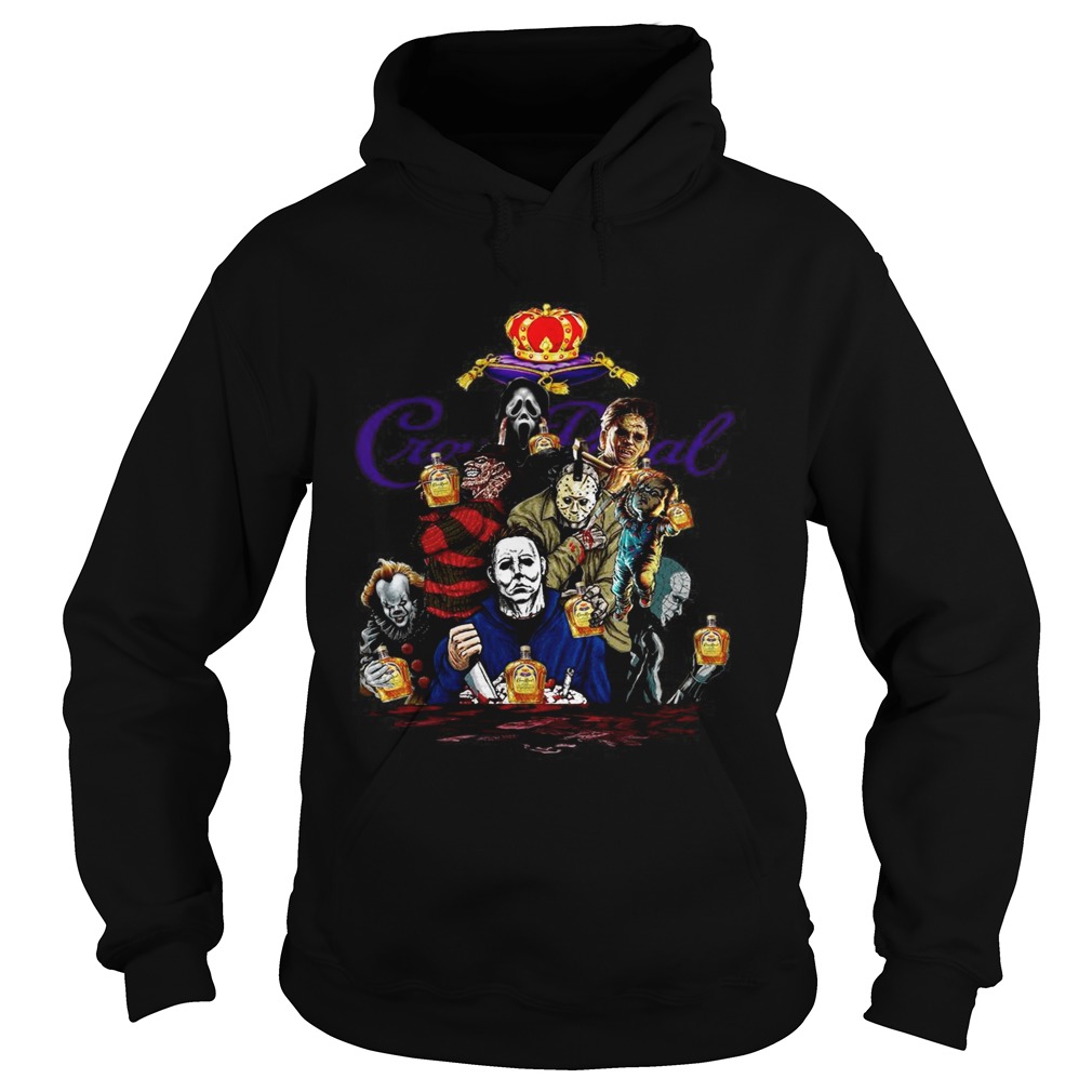 Horror character movie drink Crown Royal Hoodie