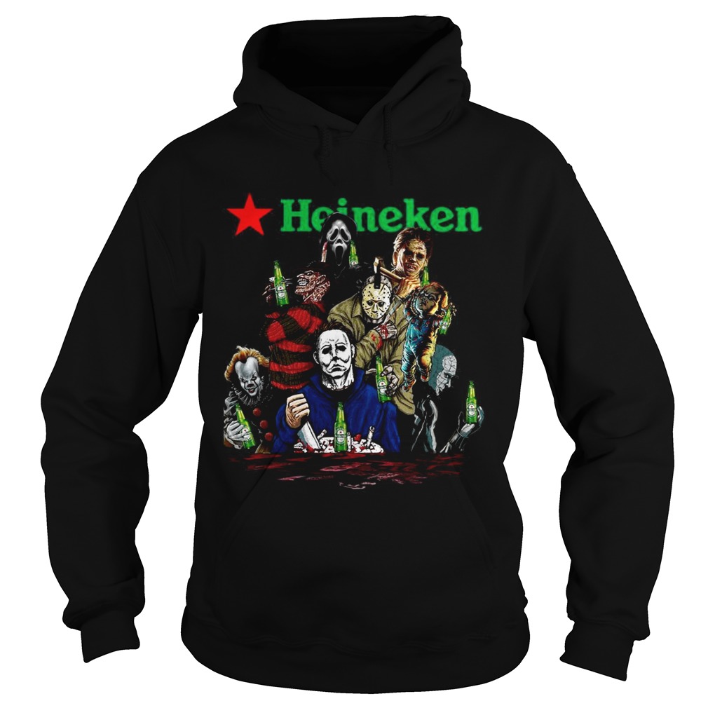 Horror character movie drink Heineken beer Hoodie