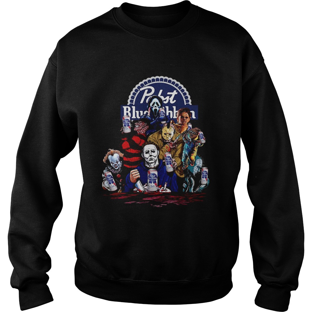 Horror characters Pabst Blue Ribbon Sweatshirt