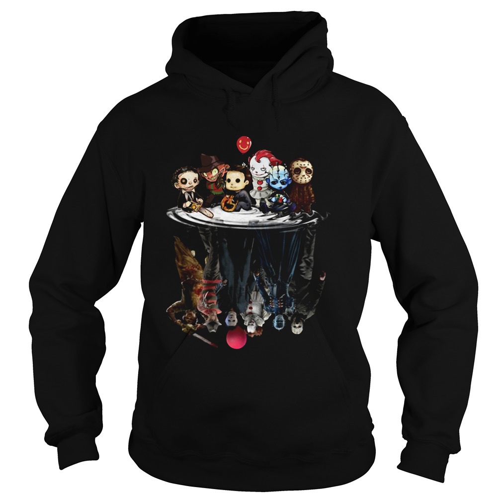 Horror characters movies water mirror reflection Hoodie