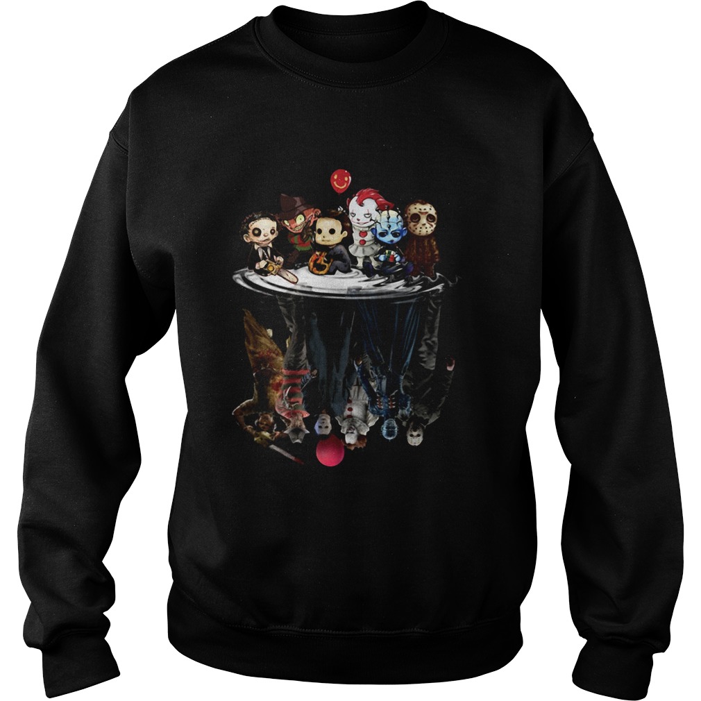 Horror characters movies water mirror reflection Sweatshirt