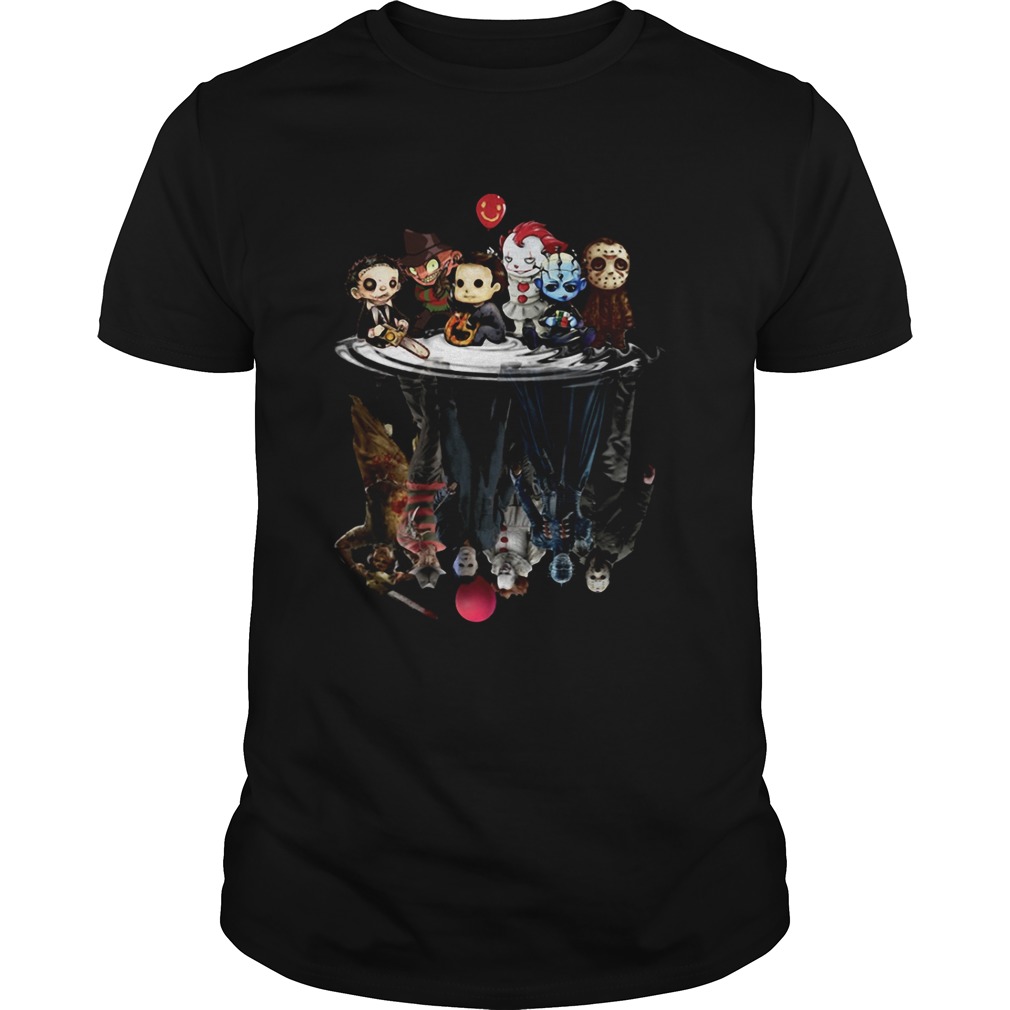 Horror characters movies water mirror reflection shirt