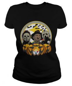 Horror movie characters Pittsburgh Steelers pumpkin  Classic Ladies