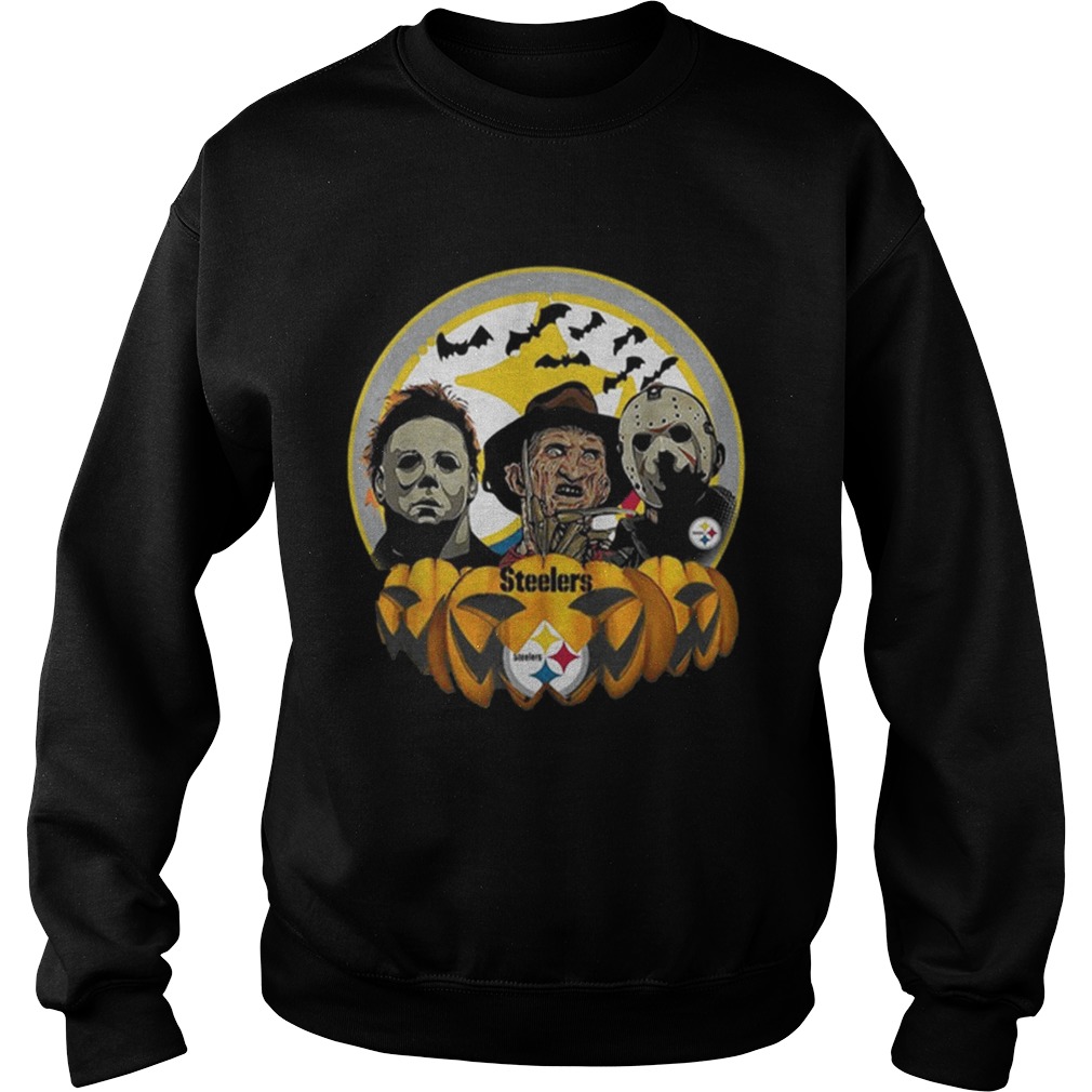 Horror movie characters Pittsburgh Steelers pumpkin Sweatshirt