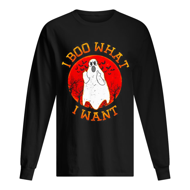 I boo what I want Ghost Halloween Long Sleeved T-shirt 