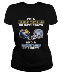 Im a Michigan Wolverines on Saturdays and a Detroit Lions on Sundays  Classic Ladies