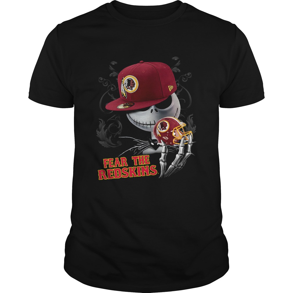 Jack Skelington Fear The Redskins Shirt