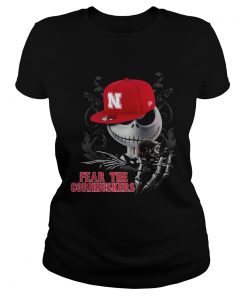 Jack Skellington Fear The Cornhuskers Shirt Classic Ladies