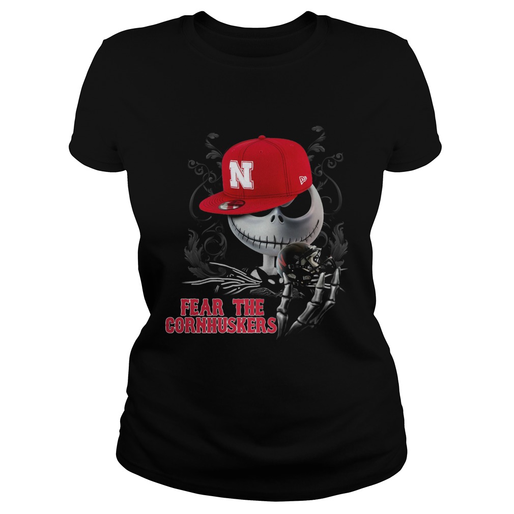 Jack Skellington Fear The Cornhuskers Shirt Classic Ladies