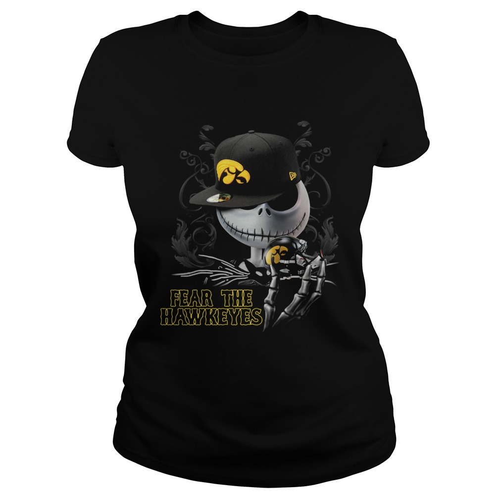 Jack Skellington Fear The Hawkeyes Shirt Classic Ladies