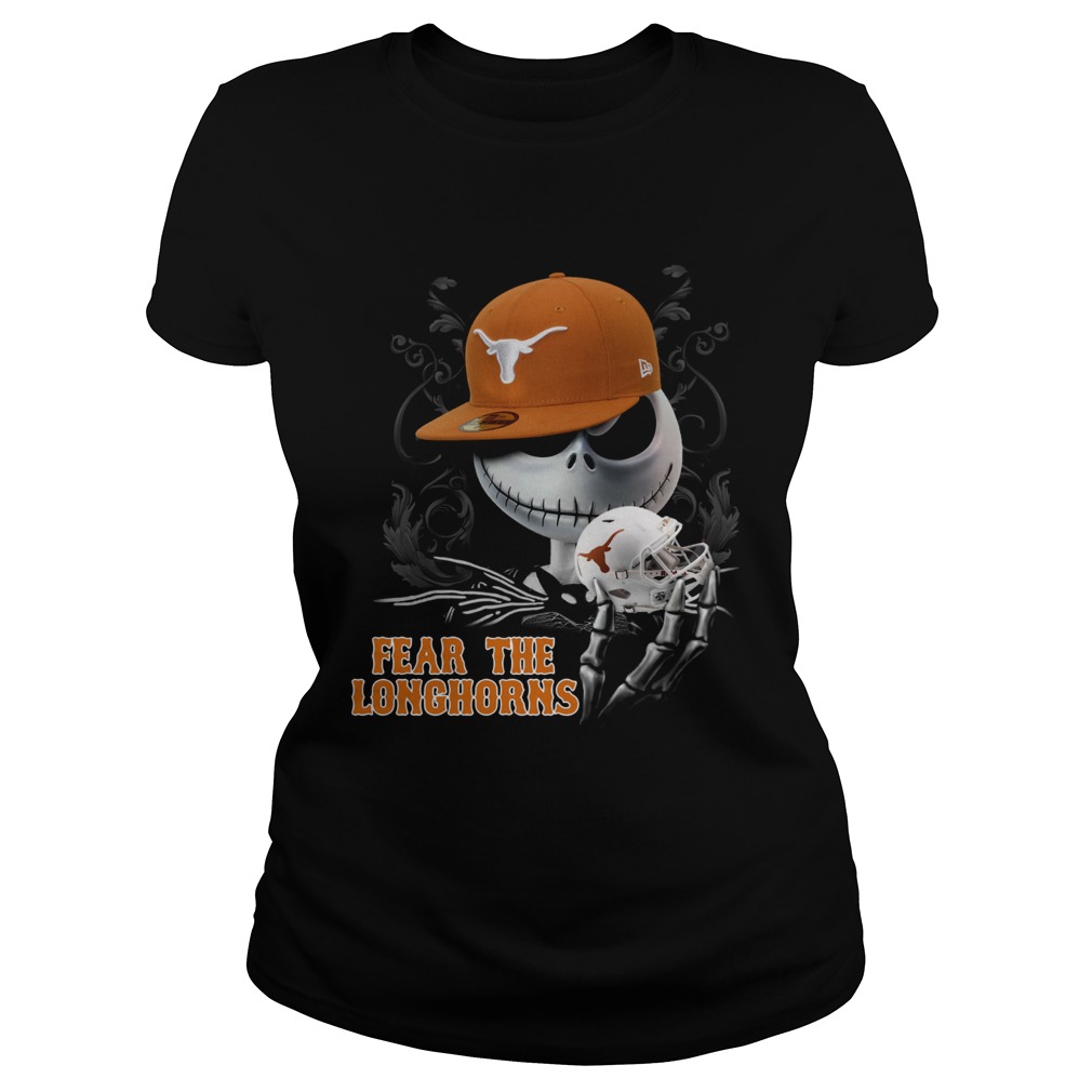 Jack Skellington Fear The Longhorns Shirt Classic Ladies