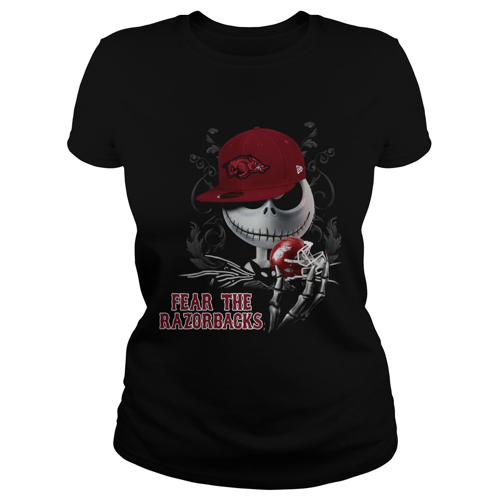 Jack Skellington Fear The Razorbacks Shirt Classic Ladies