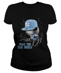 Jack Skellington Fear The Tar Heels Shirt Classic Ladies