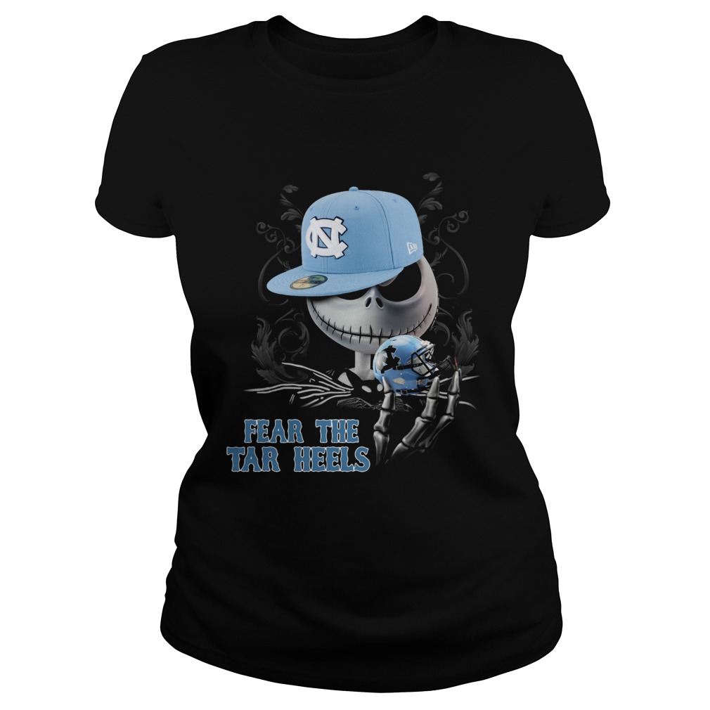 Jack Skellington Fear The Tar Heels Shirt Classic Ladies