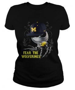 Jack Skellington Fear The Wolverines Shirt Classic Ladies