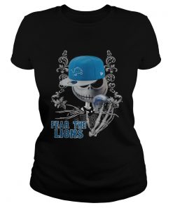 Jack Skellington Fear the Detroit Lions  Classic Ladies