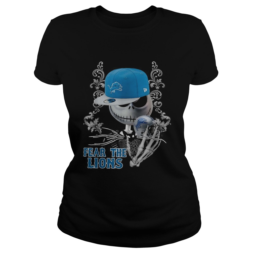 Jack Skellington Fear the Detroit Lions Classic Ladies