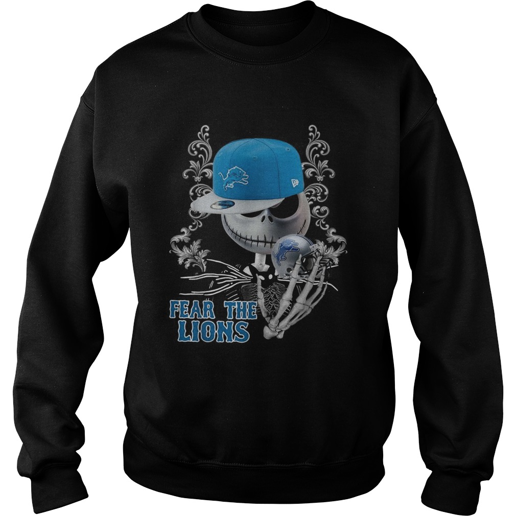 Jack Skellington Fear the Detroit Lions Sweatshirt