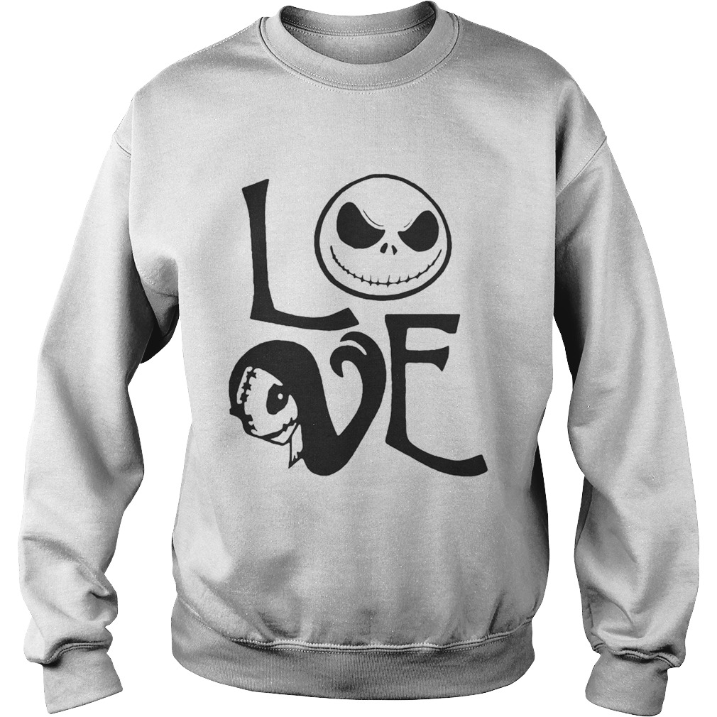 Jack Skellington and Sally love Halloween Sweatshirt