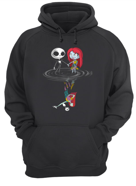 Jack Skellington and Sally water reflection Unisex Hoodie