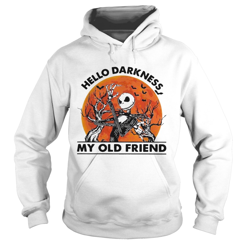 Jack Skellington hello darkness my old friend sunset Hoodie