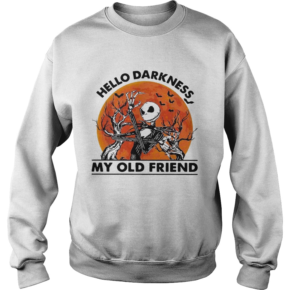 Jack Skellington hello darkness my old friend sunset Sweatshirt