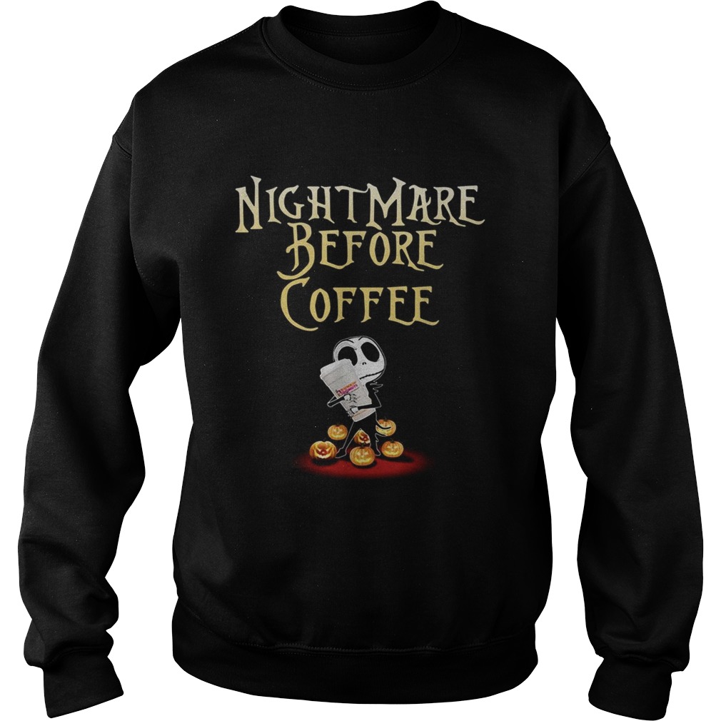 Jack Skellington nightmare before coffee Halloween Sweatshirt