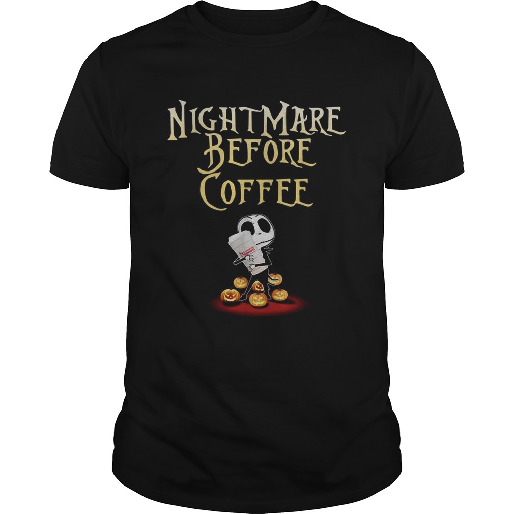 Jack Skellington nightmare before coffee Halloween shirt