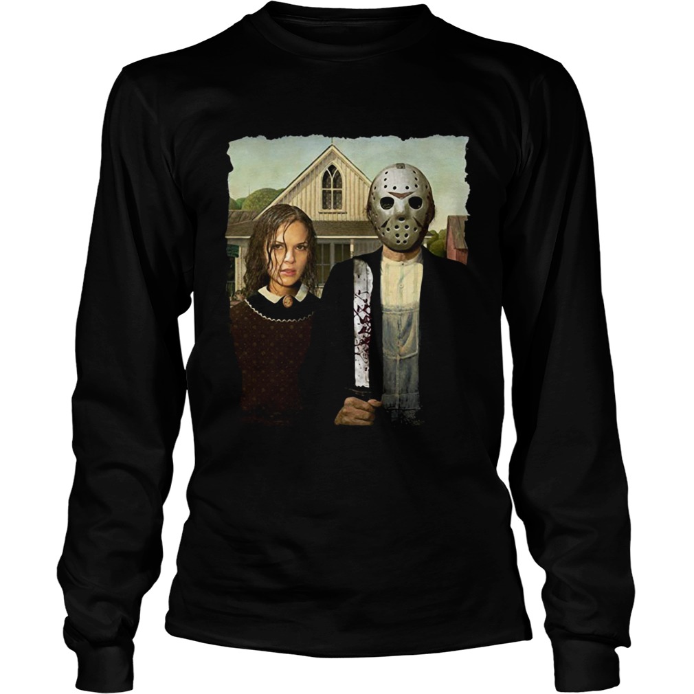 Jason Voorhees and his girlfriend American Gothic LongSleeve